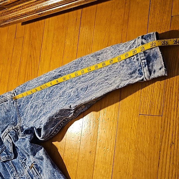 Levi's Vintage Acid Washed Denim Trucker Jacket Med Unisex - Picture 8 of 15
